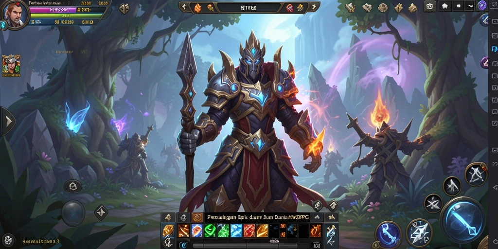 Screenshot utama BTV168 menunjukkan para pemain bertarung dalam pertempuran epik di dunia MMORPG.