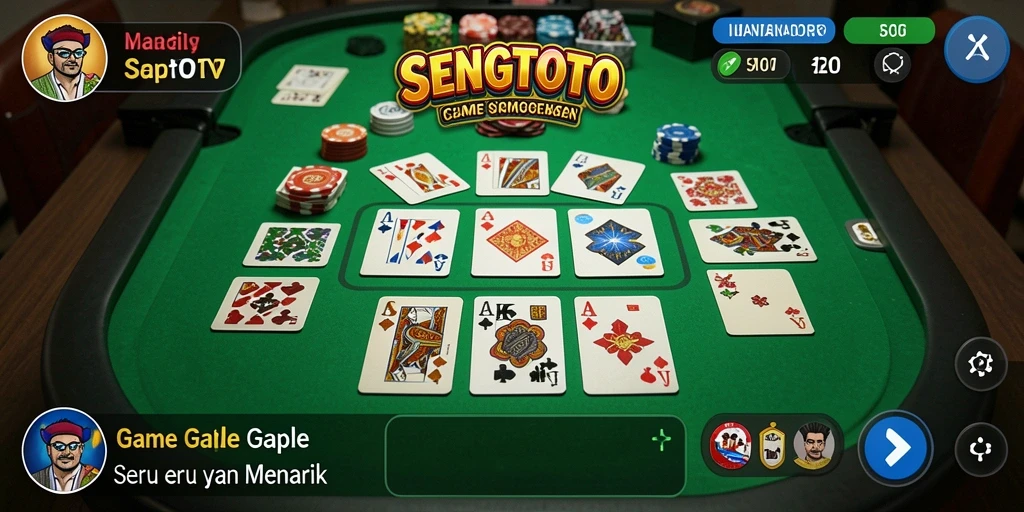 Screenshot gameplay SENGTOTO menunjukkan keseruan bermain Gaple.